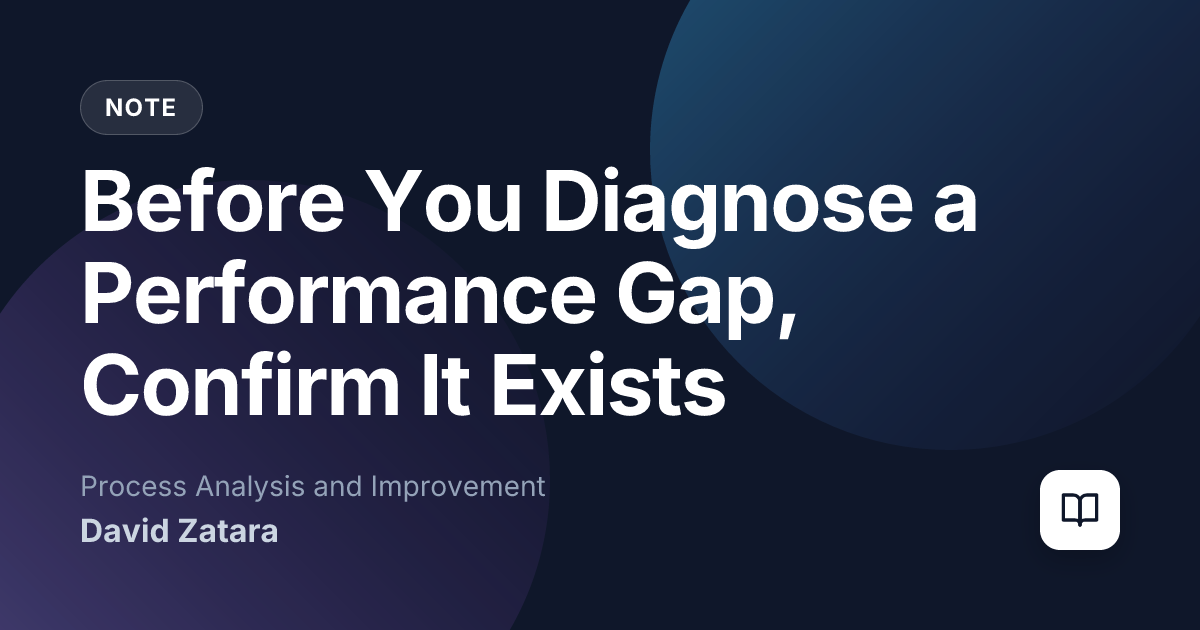 Before You Diagnose a Performance Gap, Confirm It Exists