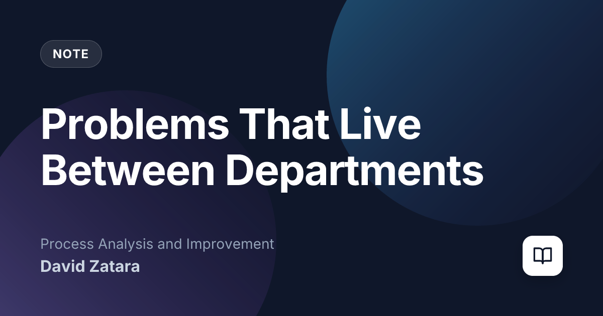 Problems That Live Between Departments