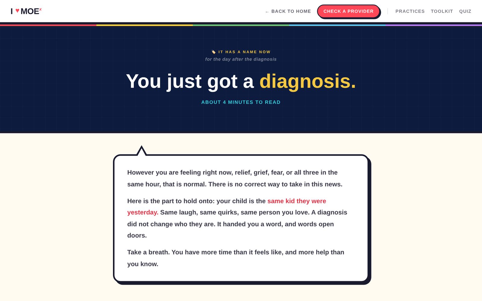 We just got a diagnosis: the next steps